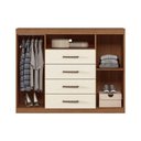 Ver imagem 3 de Quarto Completo Solteiro Guarda Roupa 8 Ptas Master 8.4 + Cômoda Jatobá S. Andirá