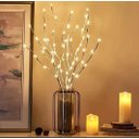 Ver imagem 3 de Galho Decorativo com Luzes LED Branco Quente 1 Unidade Galho Flexível para Vasos Decoração para Sala