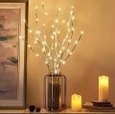 Ver imagem 3 de Galho Decorativo com Luzes LED Branco Quente 1 Unidade Galho Flexível para Vasos Decoração para Sala