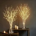 Ver imagem 2 de Galho Decorativo com Luzes LED Branco Quente 1 Unidade Galho Flexível para Vasos Decoração para Sala