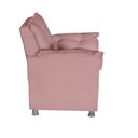 Ver imagem 5 de Poltrona de Decoração e Escritoria e Sala de Estar Opala Turna Rose + Puff Descanso de Pes