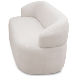 Sofá 2 Lugares Orgânico Sala de Estar Living 140cm Carmen F04 Bouclê Cru - Lyam Decor - 6