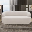 Ver imagem 2 de Sofá 2 Lugares Orgânico Sala de Estar Living 140cm Carmen F04 Bouclê Cru - Gtdnexxus