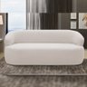 Sofá 2 Lugares Orgânico Sala de Estar Living 140cm Carmen F04 Bouclê Cru - Gtdnexxus - 2