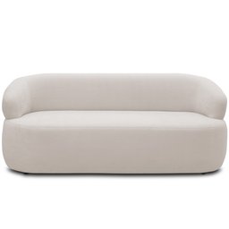 Sofá 2 Lugares Orgânico Sala de Estar Living 140cm Carmen F04 Bouclê Cru - Lyam Decor - 3