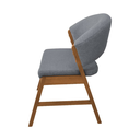 Ver imagem 2 de Cadeira de Jantar Madeira Maciça Débora Linho Premium:cerejeira/cinza Linho