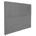 Ver imagem 1 de Cabeceira Modular Cama Box Almofadada Luxo Linho Rbl:casal Tradicional/cinza