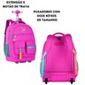 Mochila Escolar de Rodinhas Luluca Clio Style Lu24599 Rosa - 4