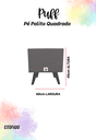 Ver imagem 4 de Puff Pé Palito Quadrado Não É Segredo Astracan Pelúcia Branco Pés Marrom 40x45