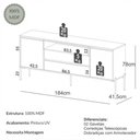 Ver imagem 2 de Balcão Buffet 184cm Tb403 com 2 Portas 2 Gavetas e 1 Nicho Freijó Off White Dalla Costa