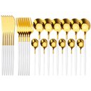 Ver imagem 1 de Conjunto de Talheres Slim Branco - Aço Inoxidável - 24 Peças