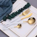 Ver imagem 2 de Conjunto de Talheres Slim Branco - Aço Inoxidável - 24 Peças