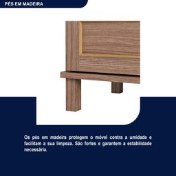 Guarda-roupa Casal com Espelho 3 Portas de Correr e Quatro Gavetas - 9