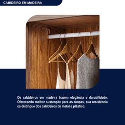Guarda-roupa Casal com Espelho 3 Portas de Correr e Quatro Gavetas - 10