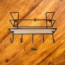 Ver imagem 4 de Porta Chaves de Parede Industrial com Prateleira Rústica