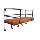 Ver imagem 2 de Porta Chaves de Parede Industrial com Prateleira Rústica