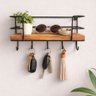 Porta Chaves de Parede Industrial com Prateleira Rústica - 1