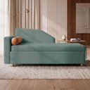 Ver imagem 1 de Sofá Cama Solteiro 1 Lugar com Baú Divã Bouclê Multifuncional Divã Quarto Hóspedes 195cm:Bouclê Verd