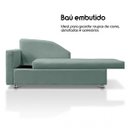 Ver mais imagens de Sofá Cama Solteiro 1 Lugar com Baú Divã Bouclê Multifuncional Divã Quarto Hóspedes 195cm:Bouclê Verd