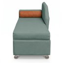 Ver imagem 7 de Sofá Cama Solteiro 1 Lugar com Baú Divã Bouclê Multifuncional Divã Quarto Hóspedes 195cm:Bouclê Verd