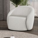 Ver mais imagens de Poltrona Linho Cinza Decorativa Orgânica Giratória Lua D03 - D’Rossi