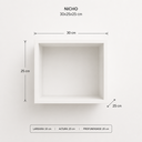 Ver imagem 3 de Nicho de Parede Quarto MDF 30cm Decorativo Sala Prateleira