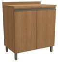 Ver imagem 1 de Armário de Cozinha Balcão 2 Portas 80cm com Tampo e Pés G744 Maxxi Canela Kappesberg