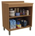 Ver imagem 3 de Armário de Cozinha Balcão 2 Portas 80cm com Tampo e Pés G744 Maxxi Canela Kappesberg