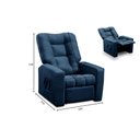 Ver imagem 3 de Poltrona do Papai Reclinável Ibiza Suede Azul Mirra Decor