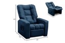 Ver imagem 3 de Poltrona do Papai Reclinável Ibiza Suede Azul Mirra Decor