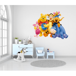 Adesivo de Parede Turma do Pooh:80 X 62 Cm - 1