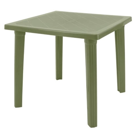 Mesa Tramontina Sancho 80x80cm em Polipropileno Verde Oliva