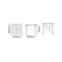 Ver imagem 3 de Mesa Tramontina Sancho 80x80cm em Polipropileno Verde Oliva