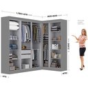 Ver imagem 3 de Guarda-Roupa Modulação 9 Portas Canto Paris