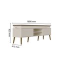 Ver imagem 6 de Rack para Tv até 75" Lumina Pinho/off White Artely Pinho/off White