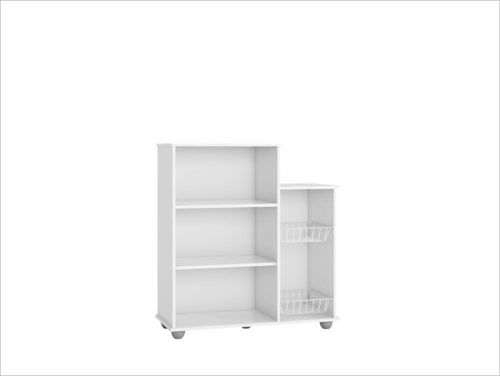 Armario Multiuso Sollys 2 Portas Balçao Fruteira 91cm Branco Poliman - 7