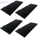 Ver imagem 2 de Kit 4 Prateleira Preta 80X30 + Suporte Flutuante Mdf Organizadora Decoração Cozinha Banheiro Sala