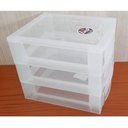 Ver imagem 3 de Gaveteiro Plástico 3 Gavetas Ordene 16,5x13x13,5cm Porta Objetos Acessórios Cristal Bel