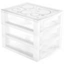 Ver imagem 1 de Gaveteiro Plástico 3 Gavetas Ordene 16,5x13x13,5cm Porta Objetos Acessórios Cristal Bel