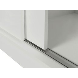 Guarda Roupa Casal com Espelho 3 Portas de Correr Flex Panama - Branco - 5