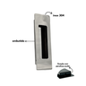 Puxador Duplo Concha de Embutir para Porta Inox Polido 15cm - 3