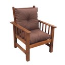 Ver imagem 5 de Poltrona Colonial Cancún de Madeira C/ Almofadas de Jacquard e Poliéster Marrom