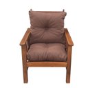 Ver imagem 4 de Poltrona Colonial Cancún de Madeira C/ Almofadas de Jacquard e Poliéster Marrom