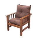 Ver imagem 6 de Poltrona Colonial Cancún de Madeira C/ Almofadas de Jacquard e Poliéster Marrom