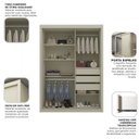 Ver imagem 6 de Guarda-Roupa Solteiro 2 Portas 1 Porta Espelhada Royale 100% MDF