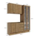 Ver imagem 3 de Cozinha Compacta Celeste Kappesberg 100% Mdf Nogueira 192cm