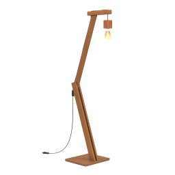 Luminária Abajur Moderna Sala de Chão Pelicano Pé Regulável para Quarto e Sala Luxo Cor Nature - 6