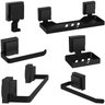 Kit Acessórios de Banheiro com Ventosa Preto 6 Peças F.max - 2
