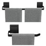 Kit Acessórios de Banheiro com Ventosa Preto 6 Peças F.max - 3