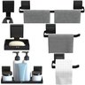 Kit Acessórios de Banheiro com Ventosa Preto 6 Peças F.max - 1